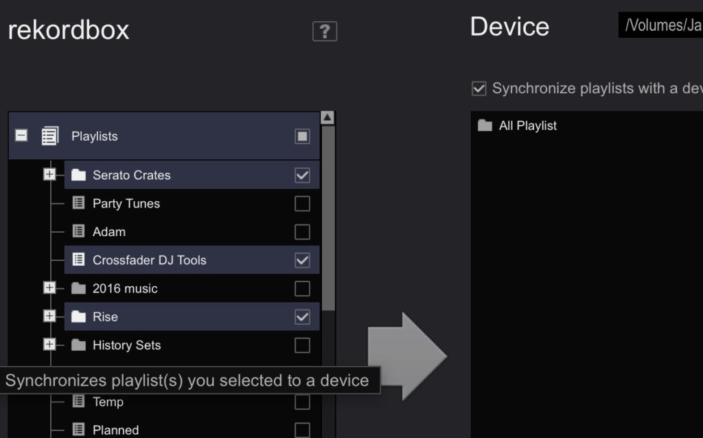 sync manager rekordbox
