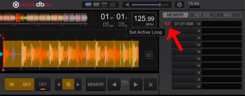 rekordbox active loop