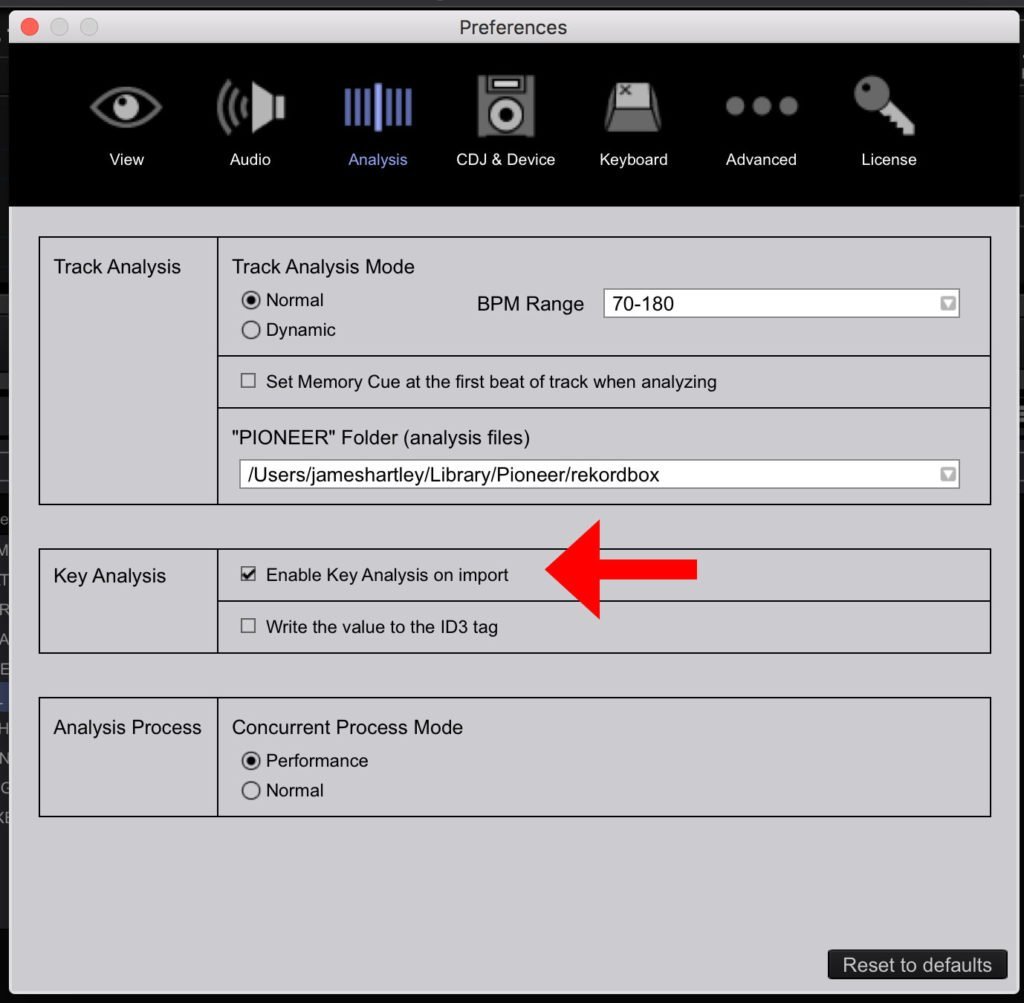 how to analyse keys in rekordbox