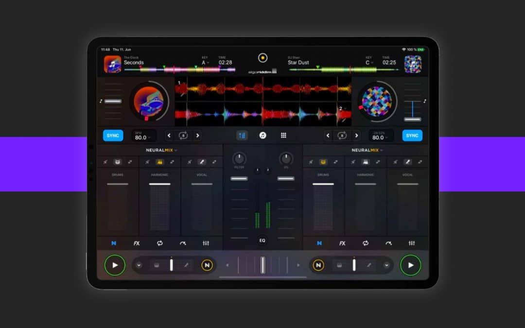 DJ with EQs and Effects in Algoriddim djay pro