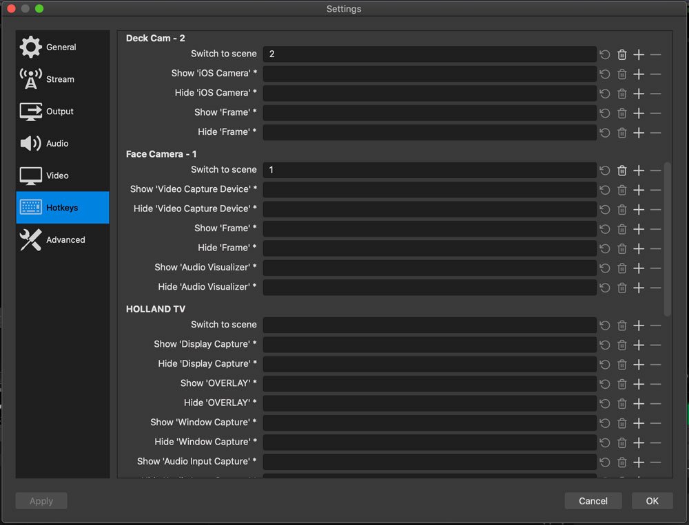 OBS Hotkeys