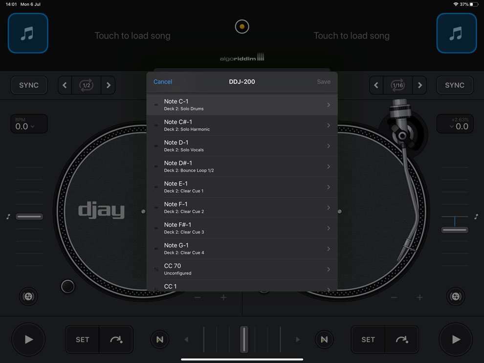 Midi Map Algoriddim Djay Neural Mix Stems