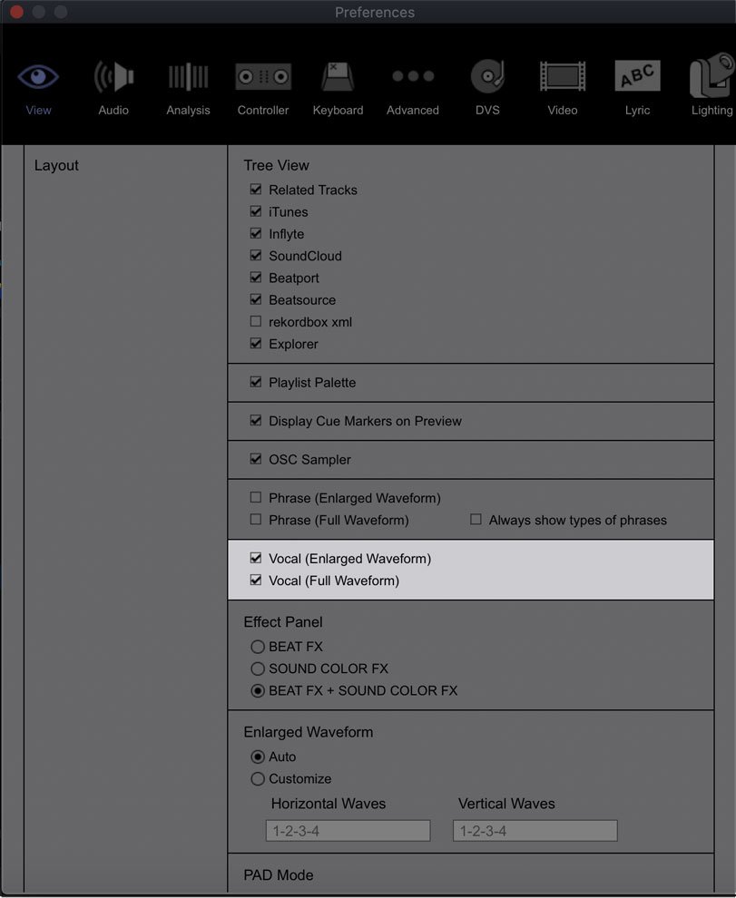 Rekordbox Vocal Settings