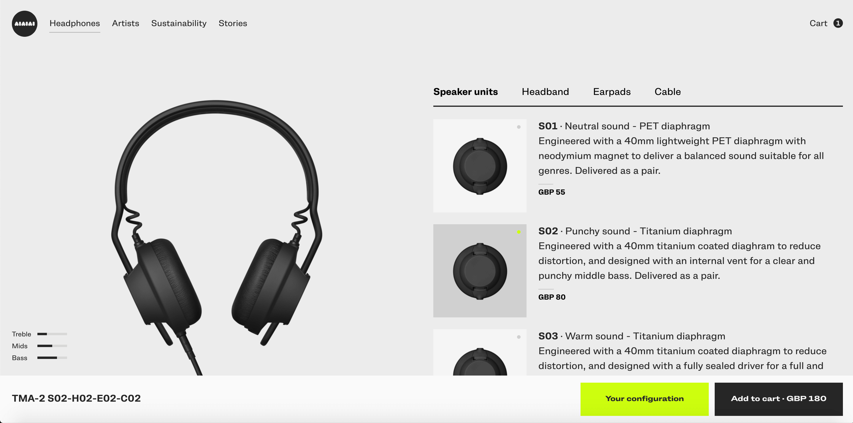 AIAIAI TMA-2 configurator